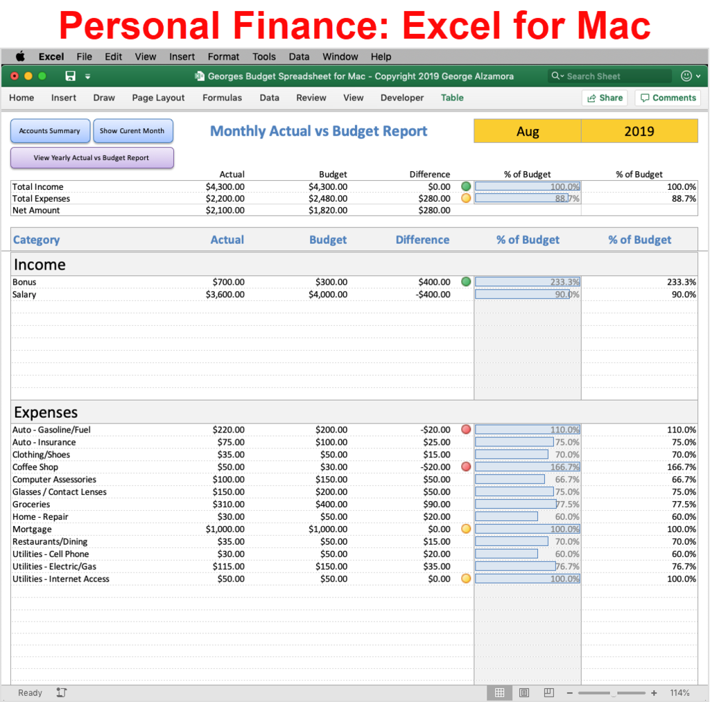 household budget software for mac